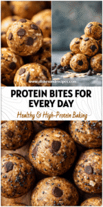 Close-up of Peanut Butter Energy Balls with chocolate chips, flax seeds, and oats, perfect for healthy hiking snacks.